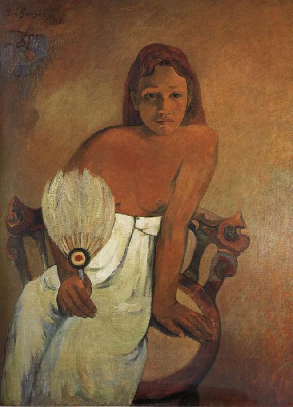 Paul Gauguin The Girl Holding fan China oil painting art